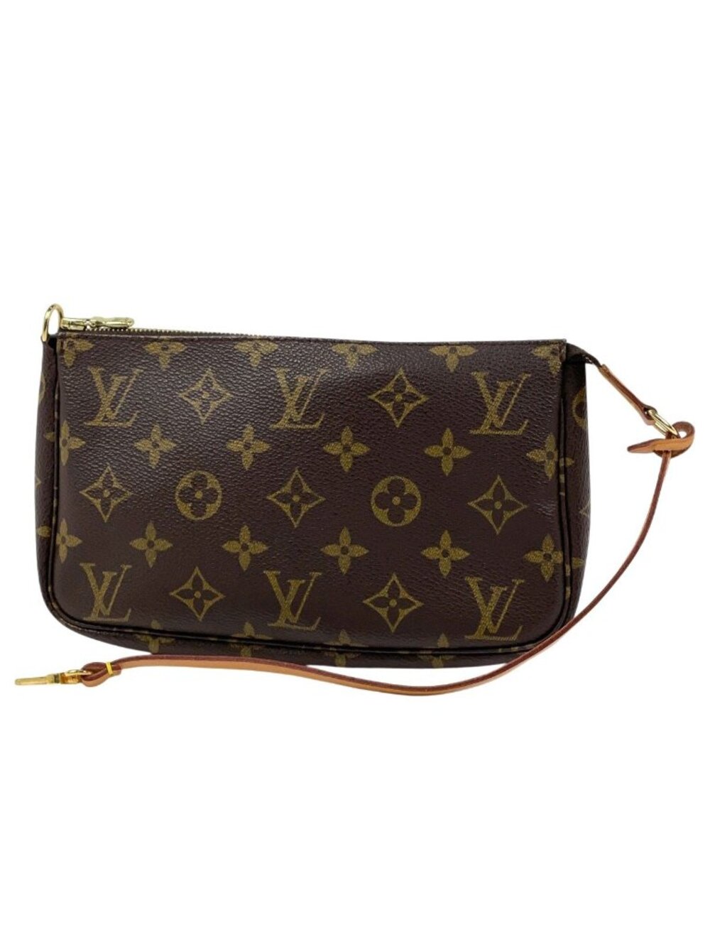 Louis Vuitton Pochette Makeup Cosmetics Pouch Monogram Brown - Picture 1 of 9